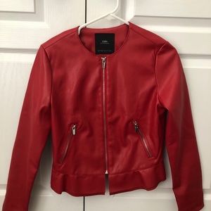 Red biker jacket